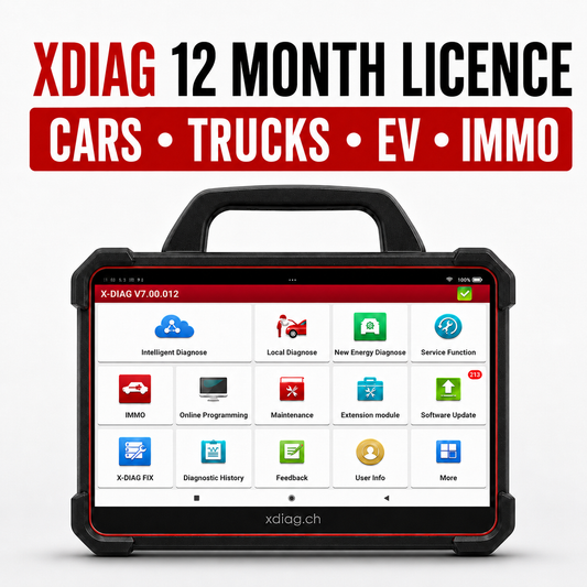 XDIAG: 12 month licence for CARS / TRUCKS / EV / IMMO